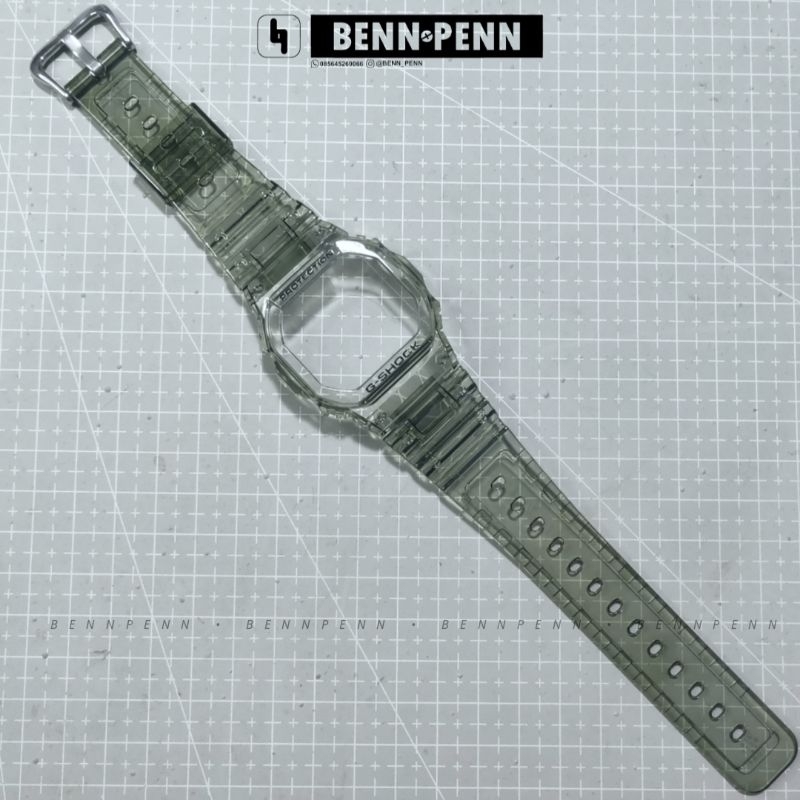 BNB DW 5600 SMOKE GLOSSY BEZEL STRAP JAM TANGAN CASIO G SHOCK