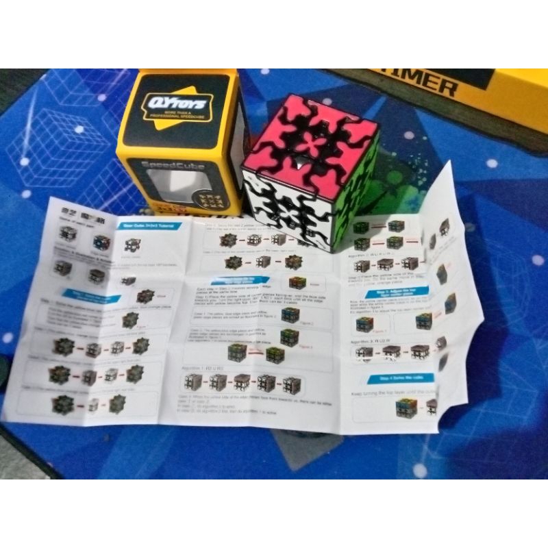 (RUBIK BEKAS) RUBIK 3X3 GEAR CUBE MERK QIYI SECOND LIKE NEW (HARAP BACA DESKRIPSI)