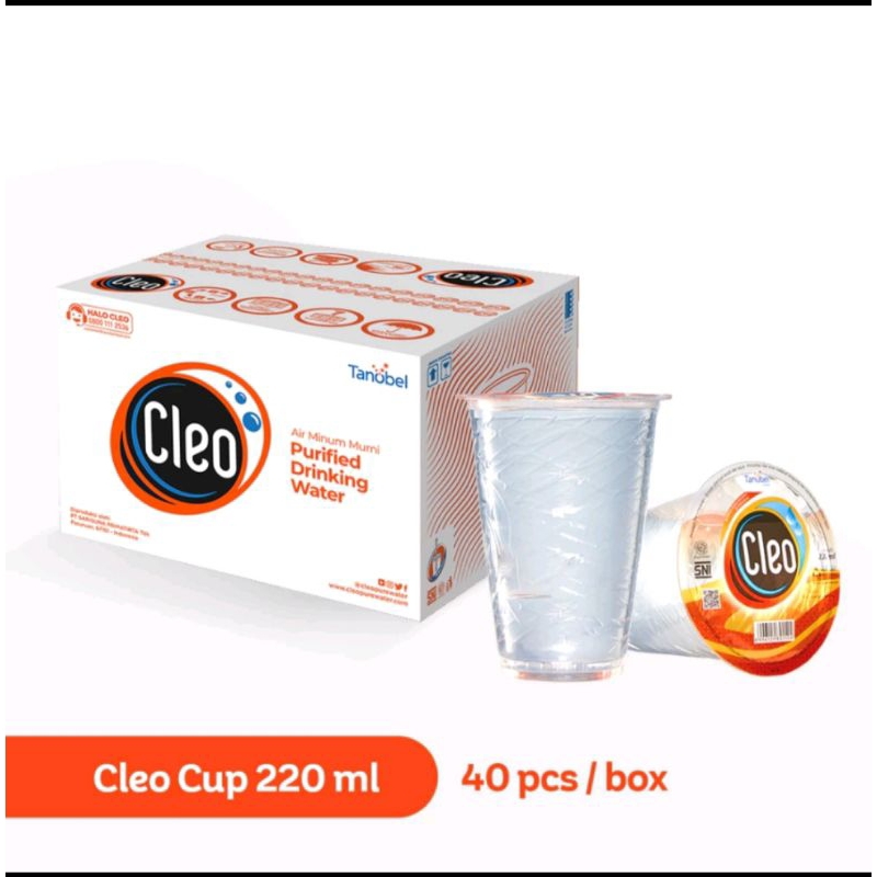 

CLEO CUP AIR MINERAL GELAS 220ML ISI 40 CUP