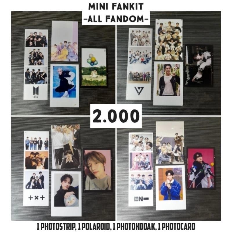 MINI FANKIT ALL GROUP kpop (cocok untuk freebies/kit Event kpop)| BTS NCT EXO TXT seventeen the boys
