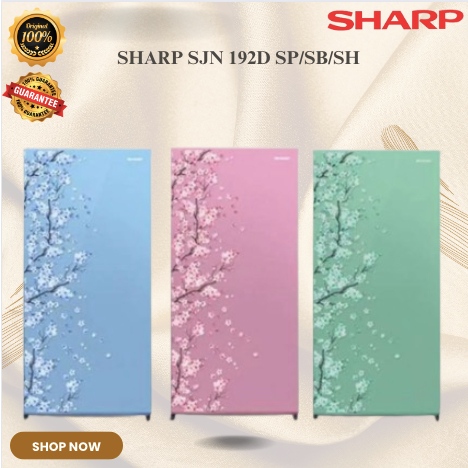 SHARP KULKAS 1 PINTU SJN 192D SP/SB/SH 185Liter/SJN192DSB/SJN192DSP/100%ORIGINAL SHARP/GARANSI RESMI