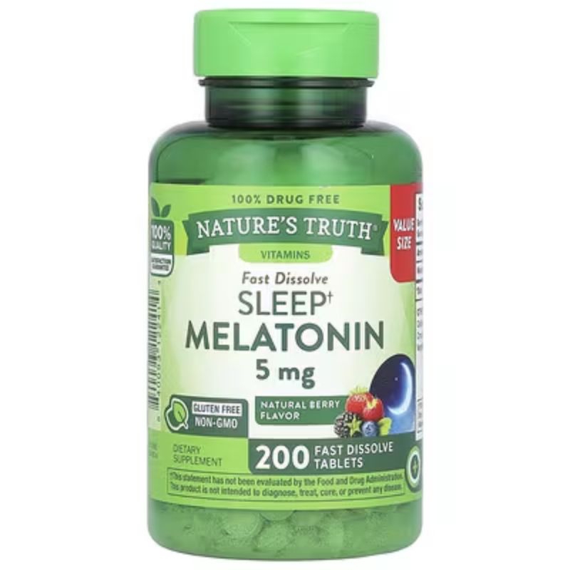Nature's Truth, Melatonin 5 mg, Fast Sleep, 200 Tablets