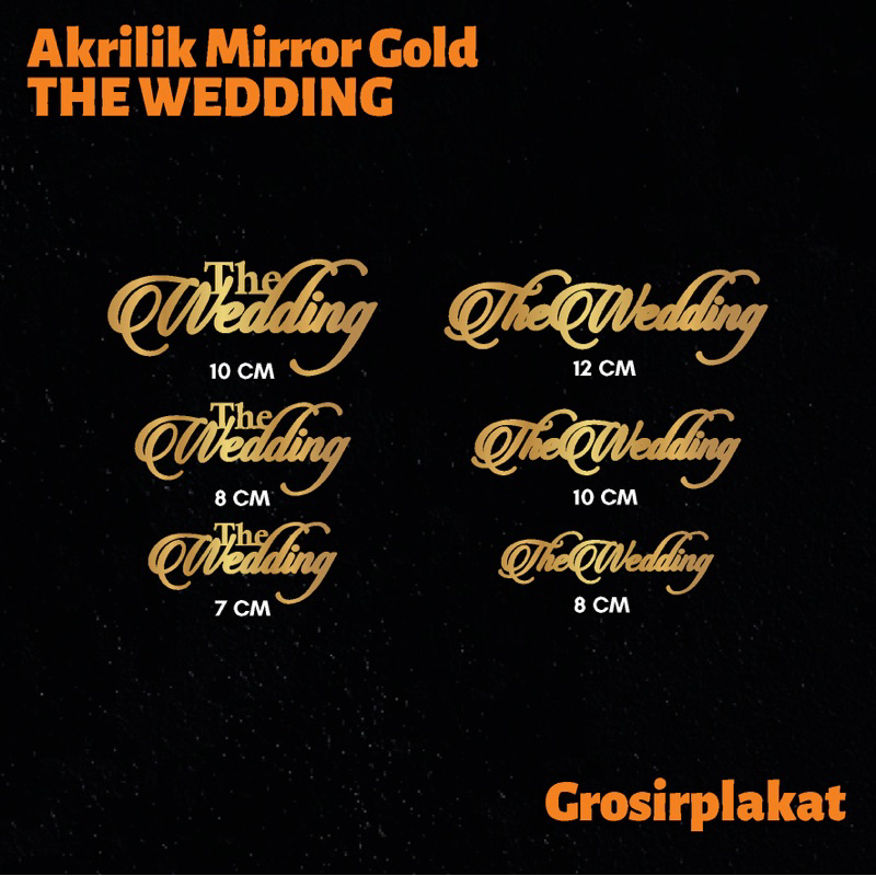 The Wedding Akrilik Mirror bahan Mahar Dekorasi Mahar The Wedding Akrilik Mirror