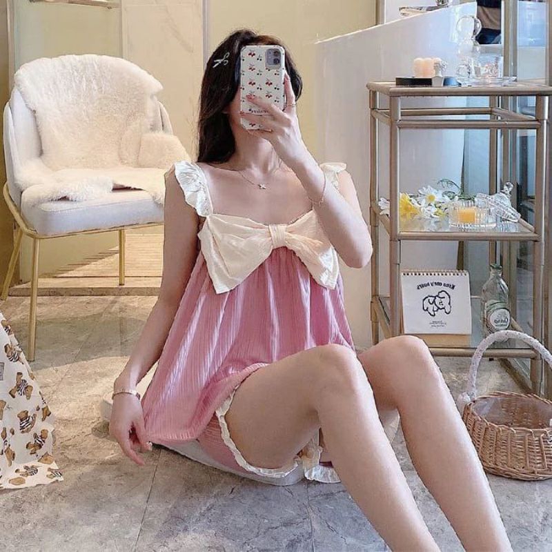 Baju Tidur Tanktop Pita Besar