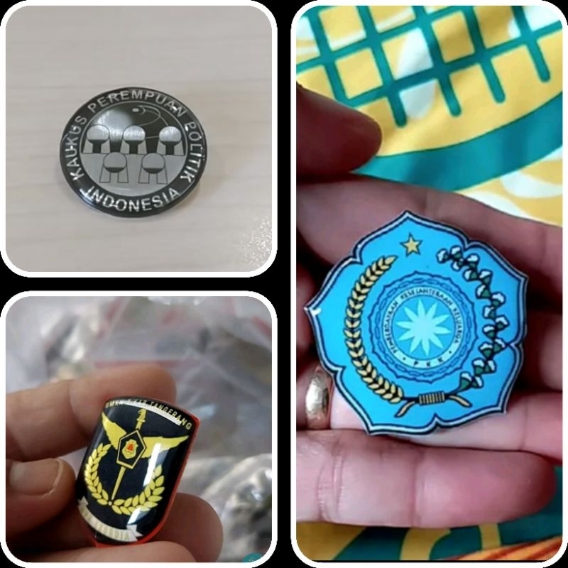 

cetak pin penitik logo komunitas sekolah organisasi alumunium custom logo sesukamu