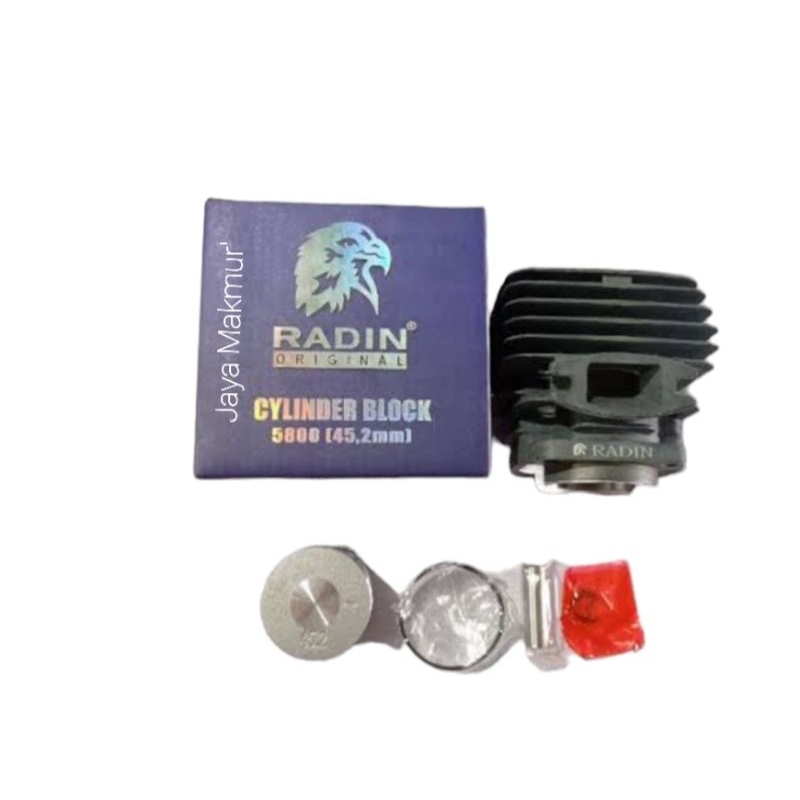 Blok Piston Ring Set Mesin Chainsaw 5800 Radin