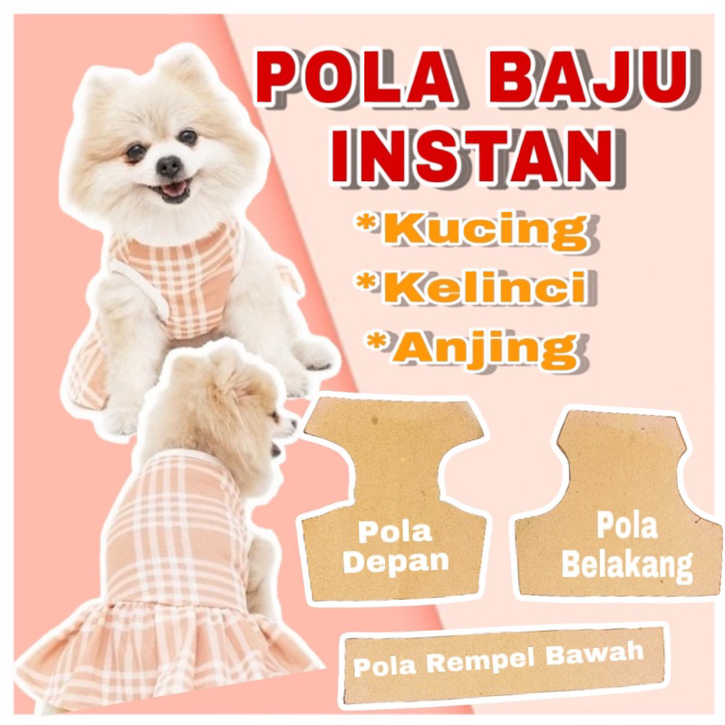 POLA INSTAN BAJU KOCENG - Pola Baju kucing - Pola baju anjing - Pola baju kelinci - Pola baju hewan 