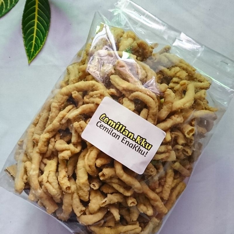 

1Kg Kripik Usus Ayam Crispy rasa Original Gurih dan Renyah
