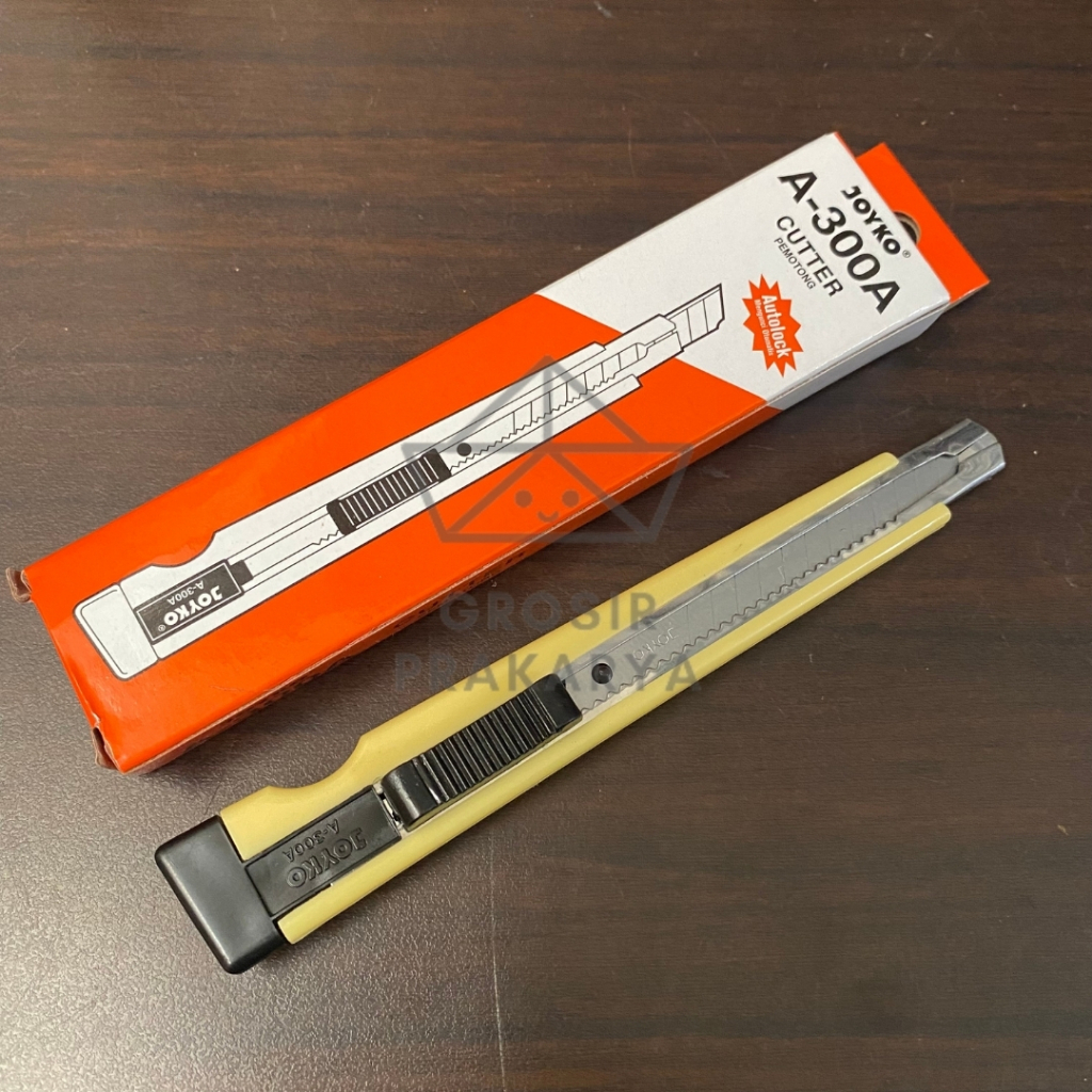

SATUAN Cutter JOYKO A-300A Ukuran Kecil Knife Warna RANDOM Pisau Pemotong Kertas Cut Iris Irisan Potong Stationery Runcing Peralatan Perlengkapan Rumah Sekolah Kantor Alat Tools Ukir Pengukir Tajam Serbaguna Barang ATK Perkantoran Grosir Prakarya Malang