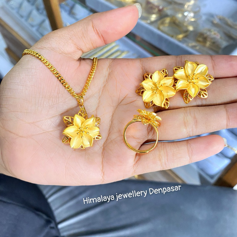 Set Perhiasan kendari Xuping Hongkong Lapis Emas Hongkong lapisan emas tebal dan Awet Set Perhiasan 