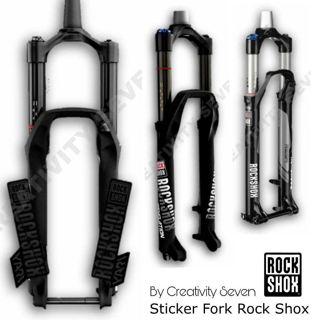 Sticker sepeda - Sticker rock shok - Sticker sepeda mtb - sticker pemanis shockbreaker sepeda mtb - 