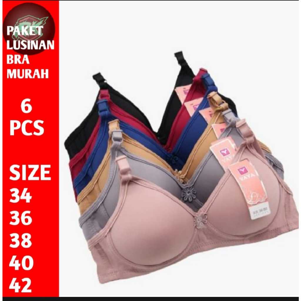GROSIR  6 pcs sport bra || Bra wanita dewasa || BH wanita isi 6 pcs murah || Bra tanpa kawat || Bh w