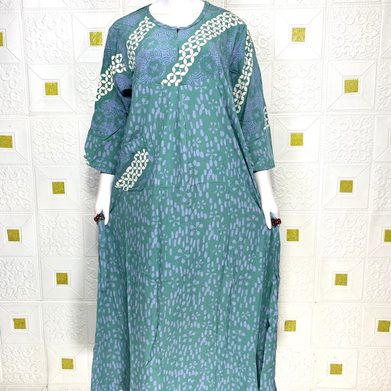2. SEDDRESS MODEL KLOK BATIK MARINA | DASTER BATIK RESLETING DEPAN | DASTER BATIK PEKALONGAN | DASTE