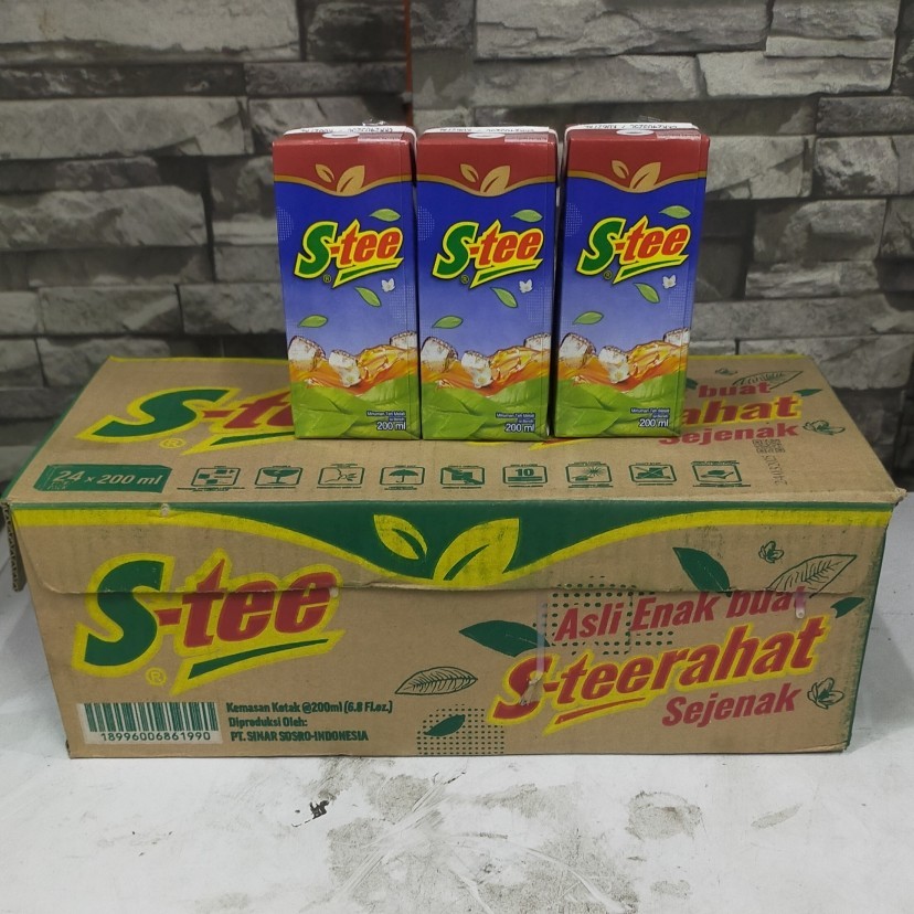 

S-tee Stee minuman teh kotak 200ml isi 24pcs