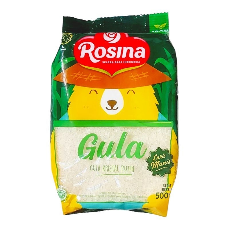 

100% Produk Indonesia: Gula Kristal Putih ROSINA 500 Gr Murni Bersih Alami - Beli Banyak = Makin Murah!!!