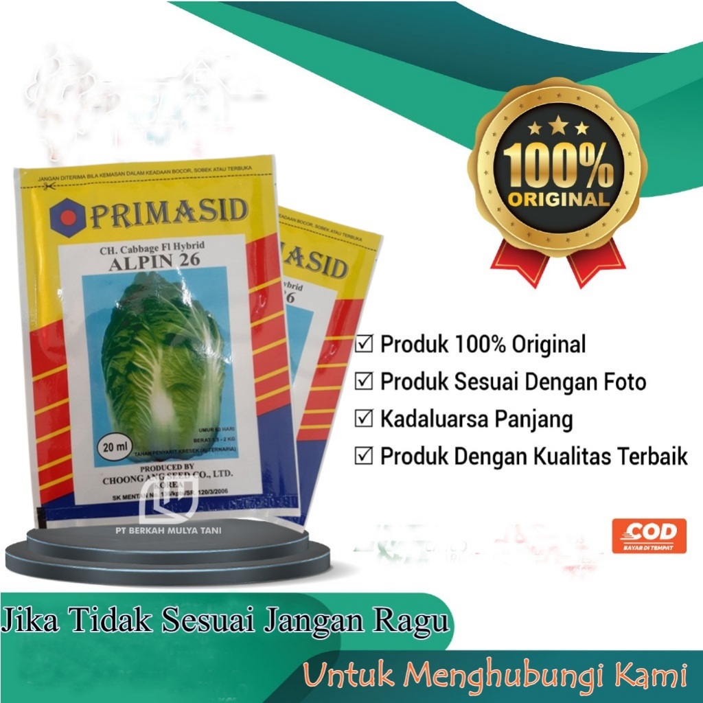 Bibit Sayuran Benih Sawi Putih Alpin 26 Primasid 20ml