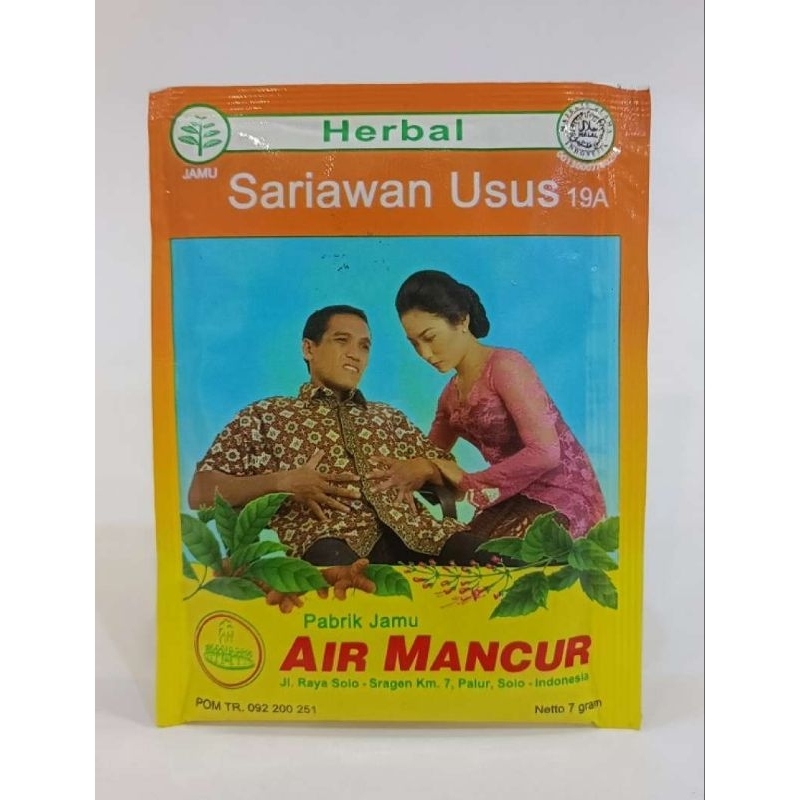 JAMU AIR MANCUR SARIAWAN USUS 19A /PCS 1 SASET