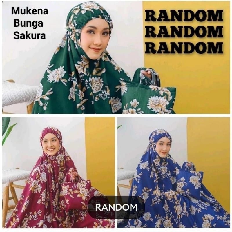 Mukena Bunga Sakura/Mukena Motif/Mukenah Traveling