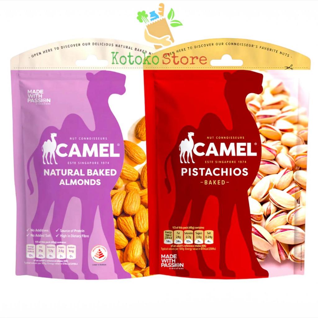 

Camel Natural Baked Pistachios / Camel Natural Baked Almonds / Camel Snack Kacang Almond Kacang Pistachio Panggang 135gr