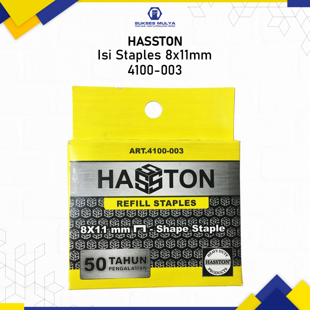 

PROHEX HASSTON Isi Stapler Steples Refil 8 x 11 mm Staples staple 4100-003
