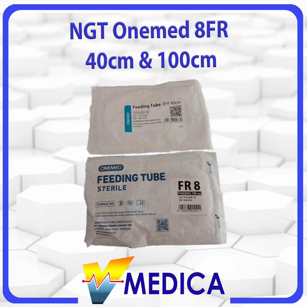 NGT / Selang Makan FR 8 / Feeding Tube Onemed 8 FR (40cm & 100cm) / Feeding Tube No 8