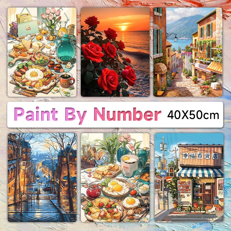

Ready✅40*50 CM Paint by Number / Painting kit /Paint by Numbers/Diy oil painting by number/Paint by Numbers 50x40cm/358