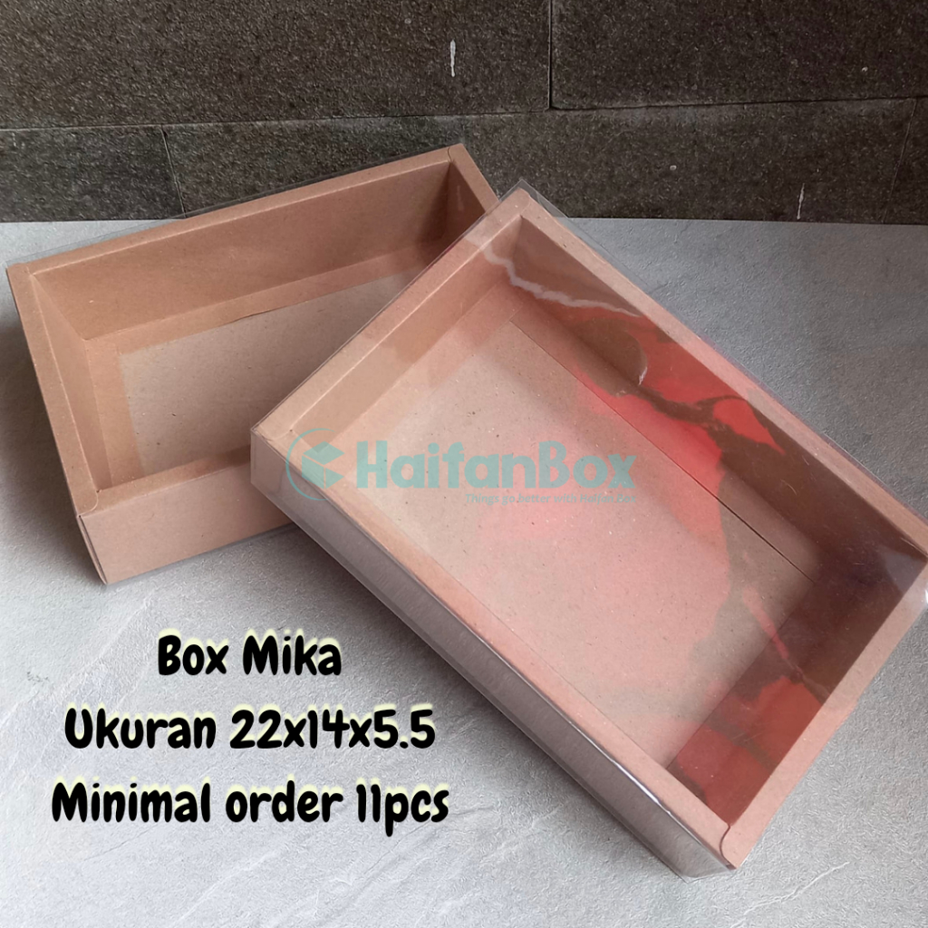 

Sliding Mika Kotak Souvenir Transparan 22x14x5.5