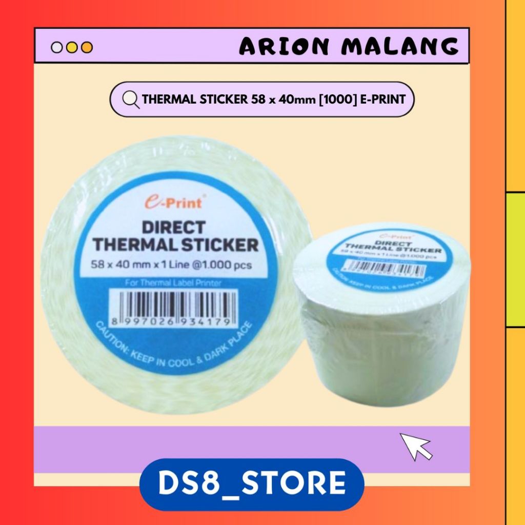 

Thermal Sticker 58 x 40mm [1000 Lembar] E-PRINT