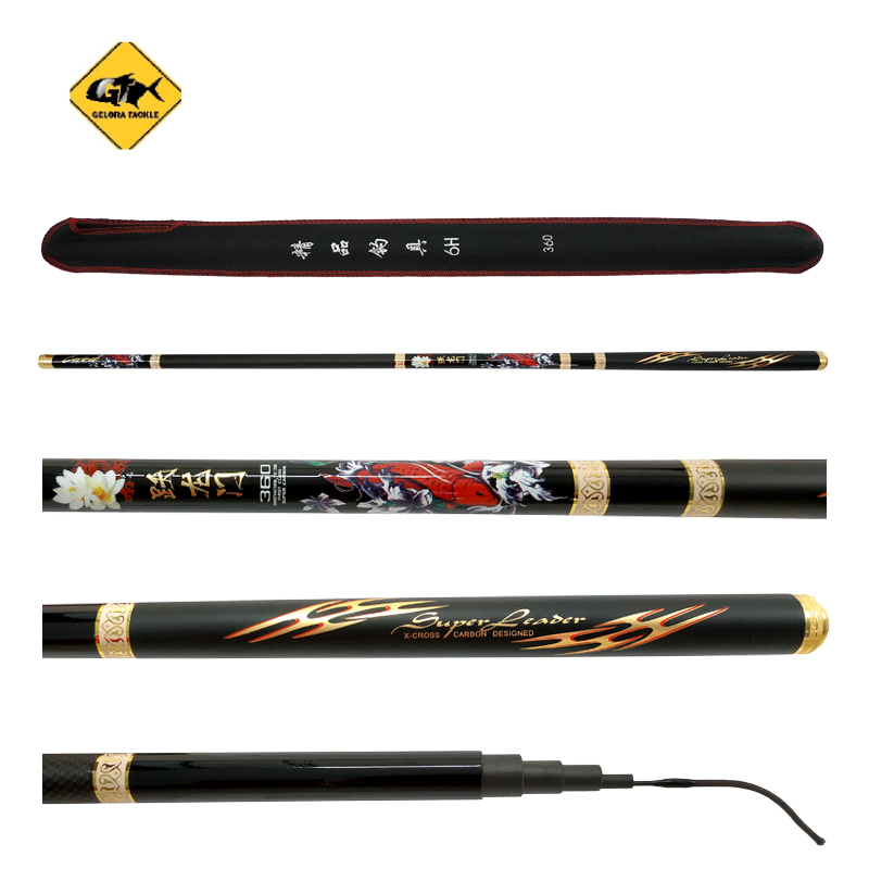 Joran Tegek XCross SUPER LEADER Carbon Ringan Kaku Ruas Panjang