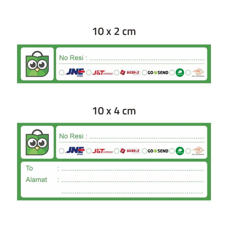 

CETAK STICKER/LABEL PENGIRIMAN OLSHOP TERBARU VERSI 3