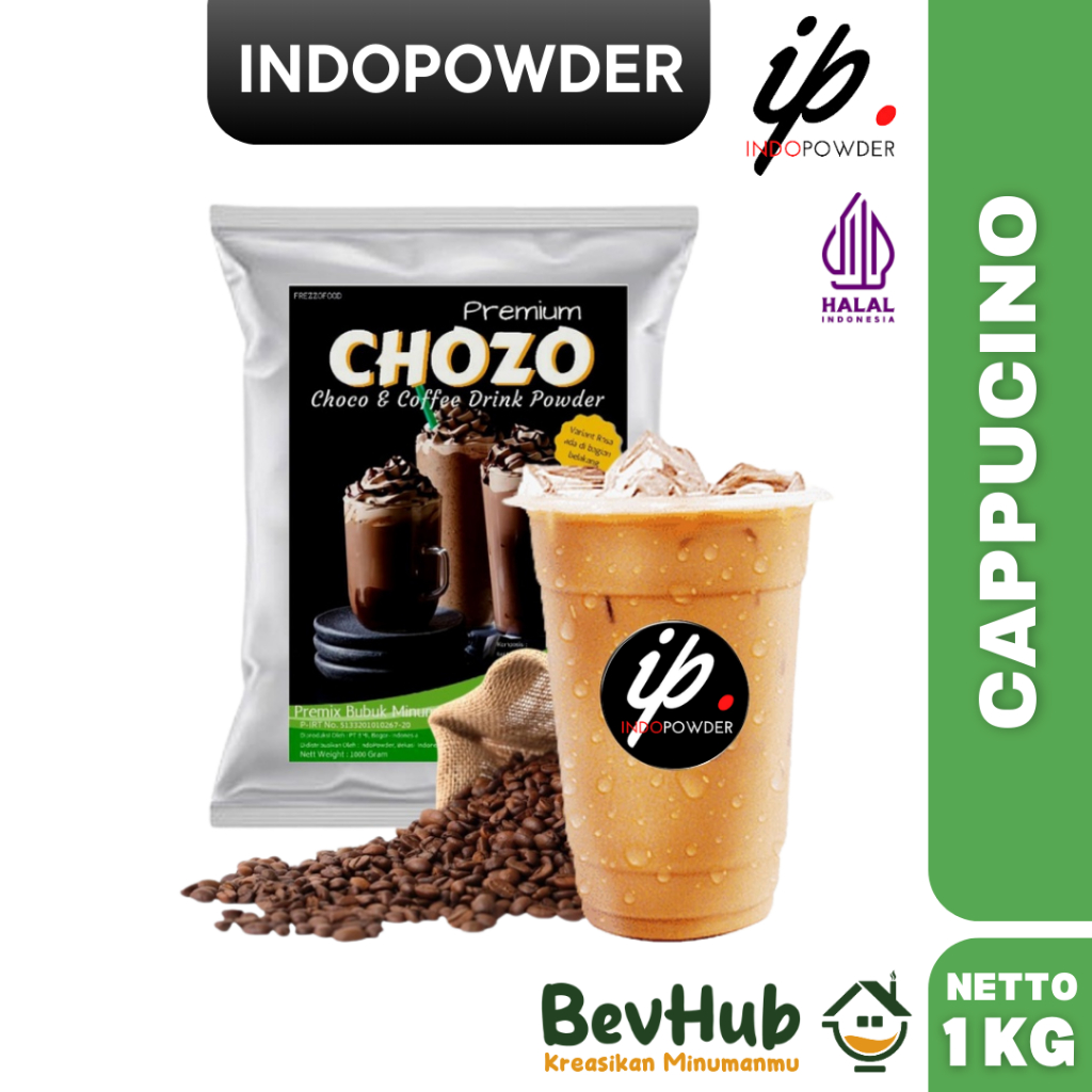 

Bubuk Minuman Cappucino 1KG / Bubuk Cappucino/ Cappucino Powder Drink 1Kg BEVHUB INDOPOWDER BOOSTER