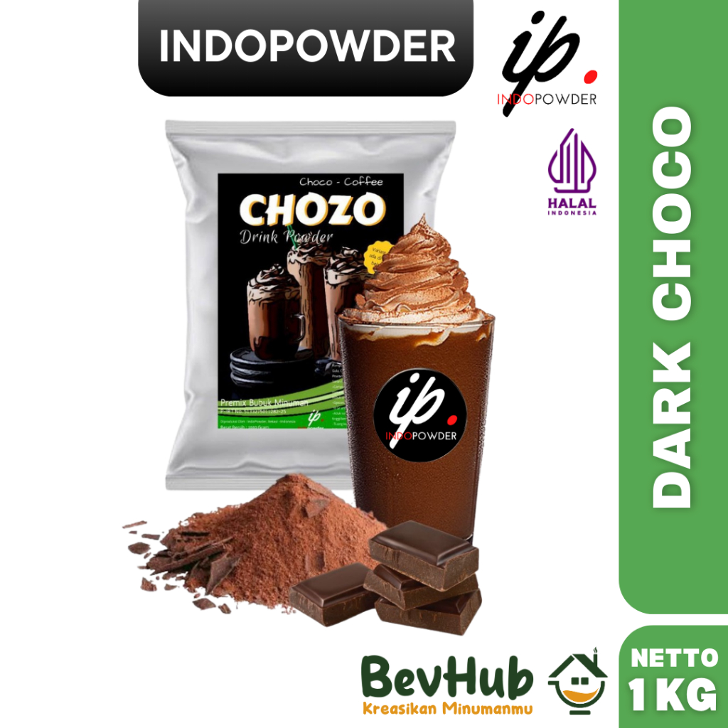 

Bevhub Bubuk Minuman Rasa Dark Choco 1Kg / Bubuk Minuman Coklat / Chocolate Powder Drink / Instant Powder Drink / Bubuk Dark Coklat 1Kg