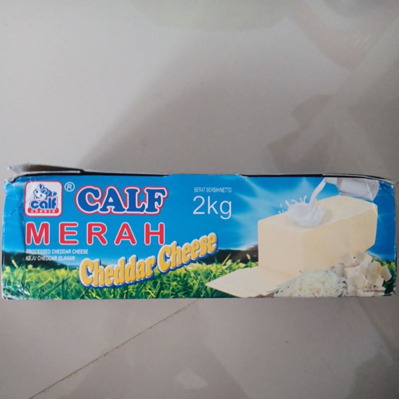 

Keju Cheddar Calf Merah 2 kg