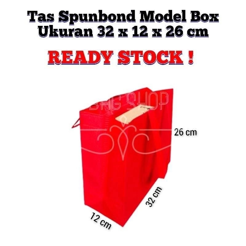 

Goodie Bag Tas Spunbond Model Box 32x26x12 cm / Tas Box Souvenir / Tas Hajatan / Goodie Bag / Tas Hampers / Shopping Bag / Tas Promosi / Tas Seminar