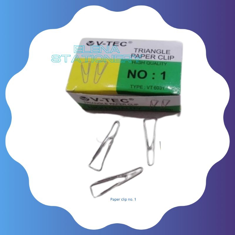 

paper clip no.1/triangle clip sedang/ penjepit kertas/ klip kertas