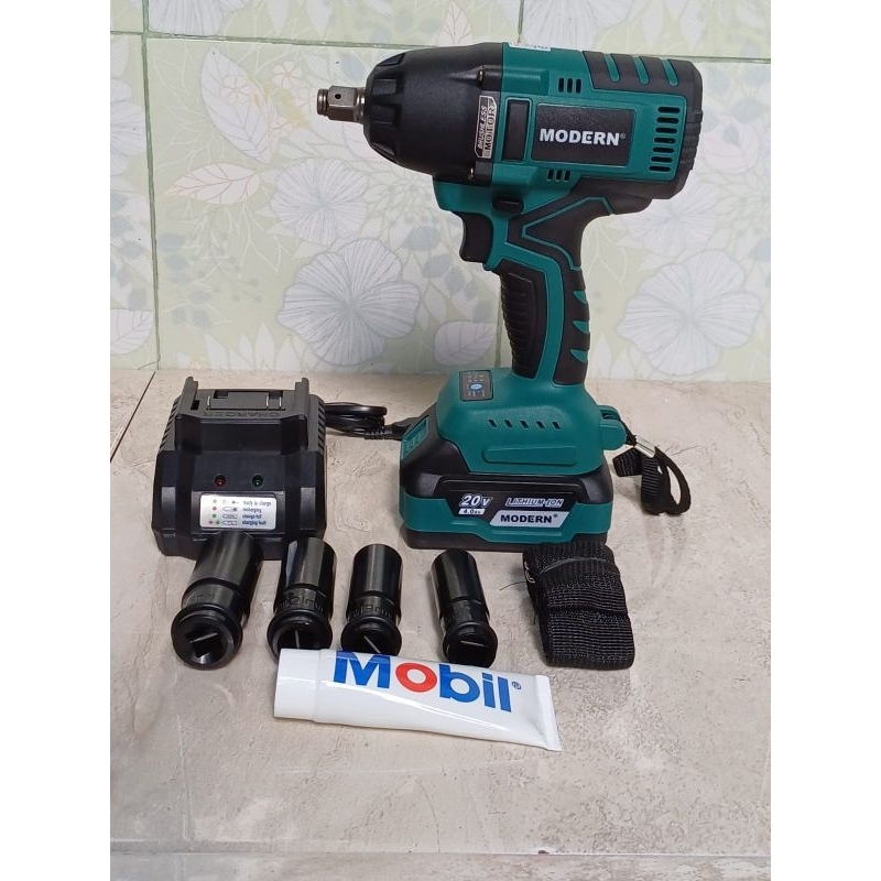 Bor Impact Baterei Modern M-65 Cordless Impact Wrench 20V Max Lithium Ion Torsi 650Nm