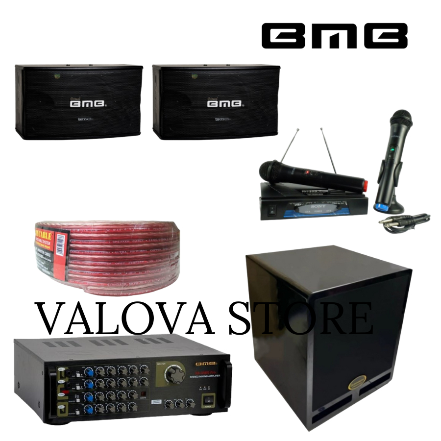 Paket karaoke 14 BMB cs450v + Ampli BMB DA2000 PRO BT + Sub Dusenberg Las Vegas 12 Original BMB