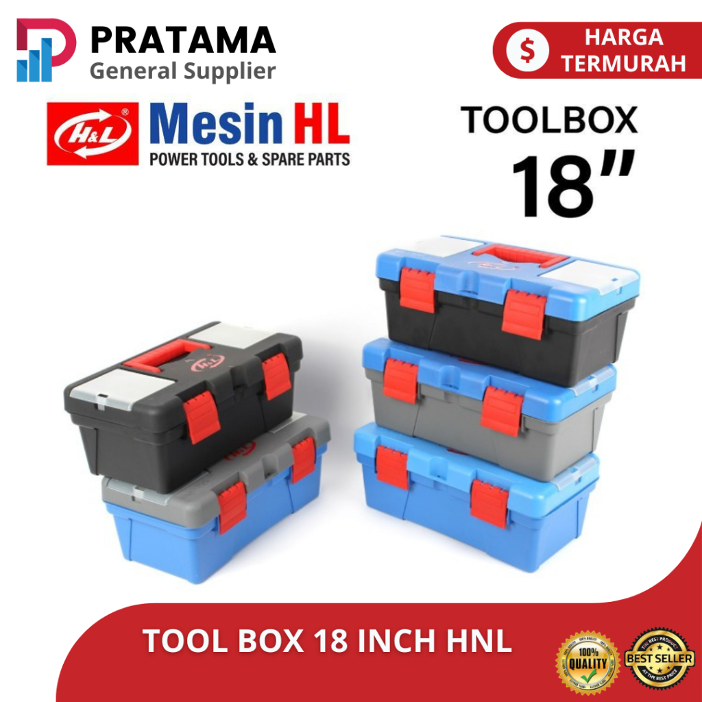 Tool Box PVC Sedang / TOOL BOX 18 INCH KOTAK ALAT PERKAKAS HNL