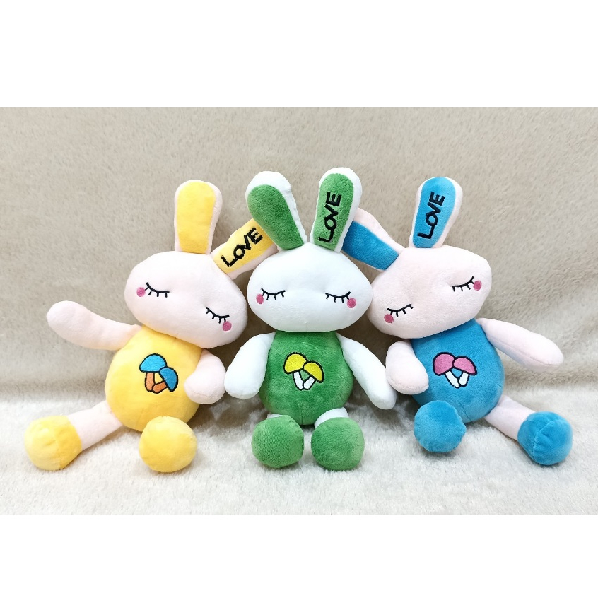 Boneka Kelinci Lucu Boneka Kelinci Lucu Baju Jamur Ukuran M