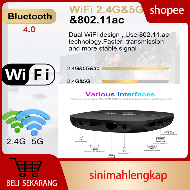 Android Tv Box Ram 16gb Rom 256gb Bluetooth Tv Box Android  Support 4K/8K Smart Tv Box