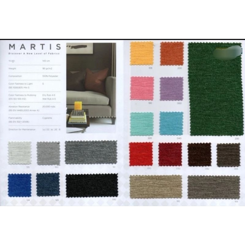 Martis Ateja Fabric - Kain Upholyster - Kain Jok Sofa Fabric Tebal