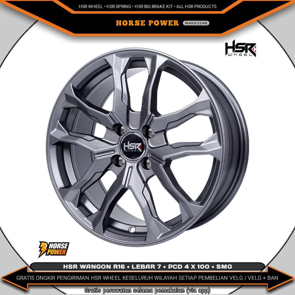 Velg R16 • Mobil 4 Baut Roda • Single Pcd 4 x 100 • Hsr Wangon