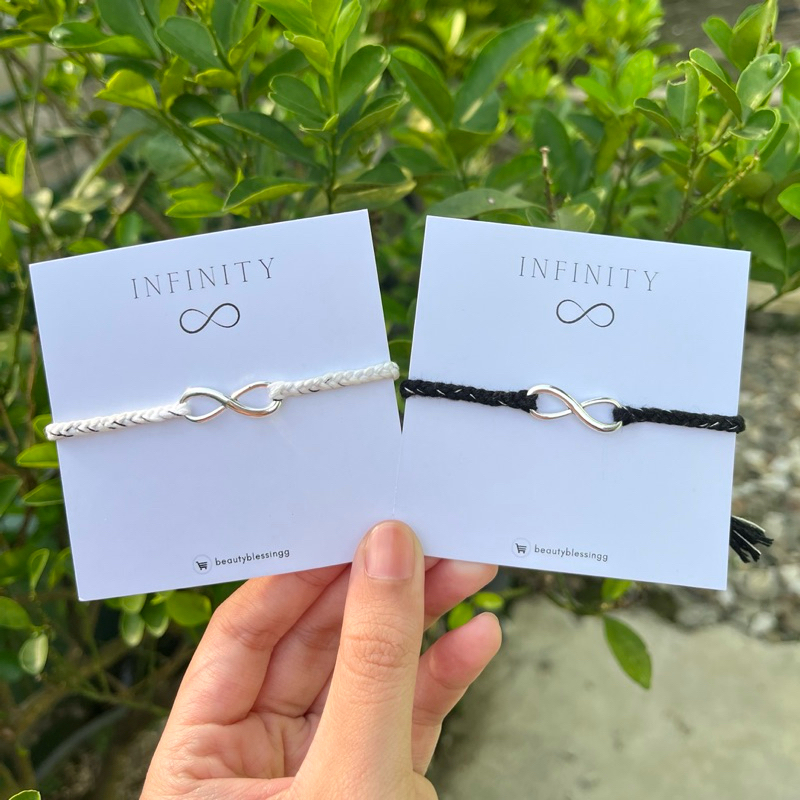 [06] Strip Infinity Couple Bracelet / Gelang infinity Couple / Gelang Infinity Garis