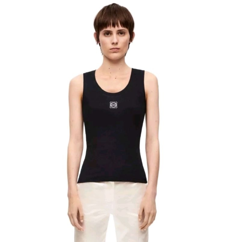 Loewe Anagram Tank Top in Cotton. size L black n white only