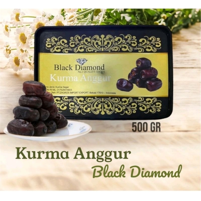 

KURMA PAM merek (black diamond) dates 500gr kurma anggur EXP november 2027