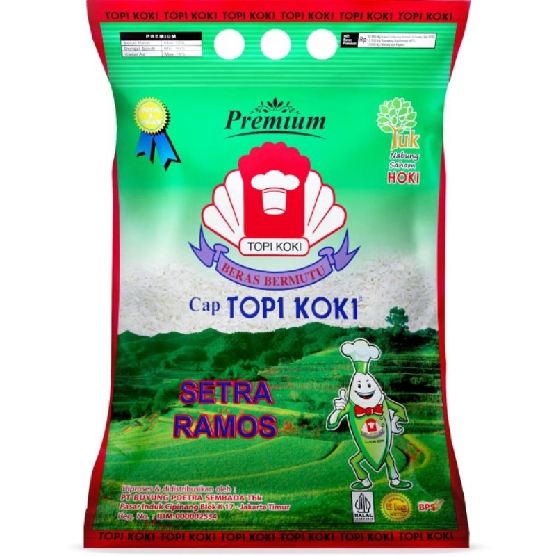 

Beras Cap Topi Koki 5Kg Premium