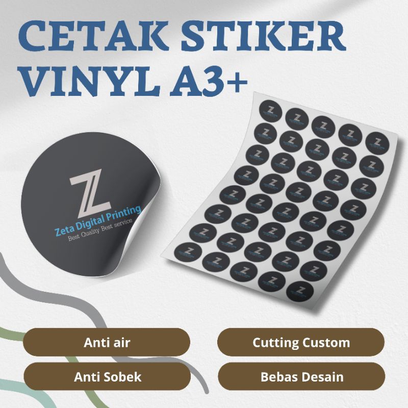 

Cetak Stiker Vinyl A3+/ Cetak Stiker Label Kemasan/lebel makanan minuman