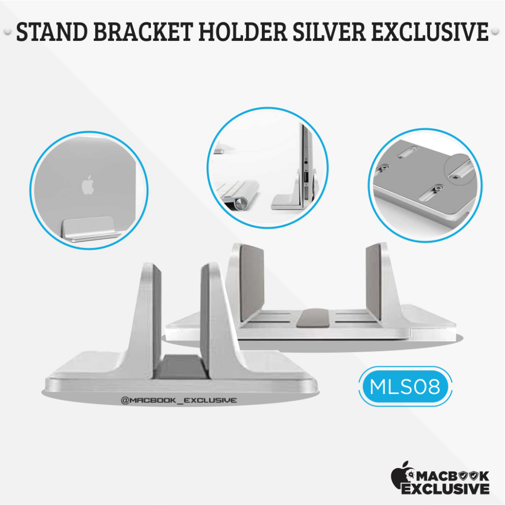 BRACKET ORI Stand Laptop Silver Holder Aluminium Adjustable For Macbook Air Pro , Acer, Asus, Lenovo