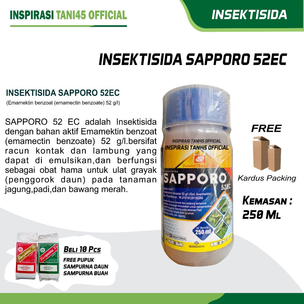 Insektisida Sapporo 250 ml/Obat Pembasmi Ulat Insektisida Sapporo 250 ml