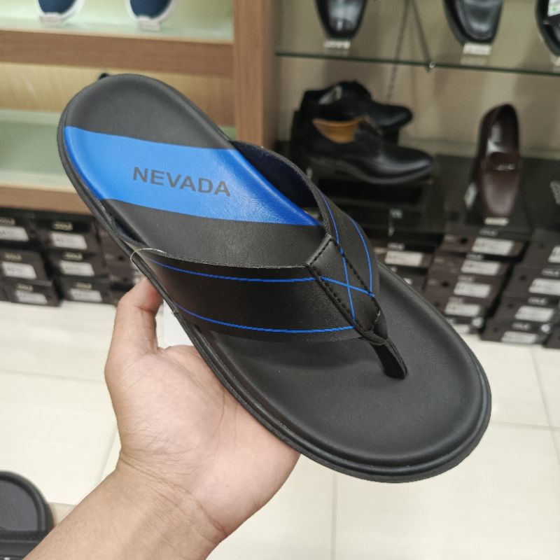 SANDAL FLAT SLIDE NEVADA PRIA TALI JEPIT ORIGINAL || SANDAL PRIA SLIDE HITAM LIST STOCK TERBATAS